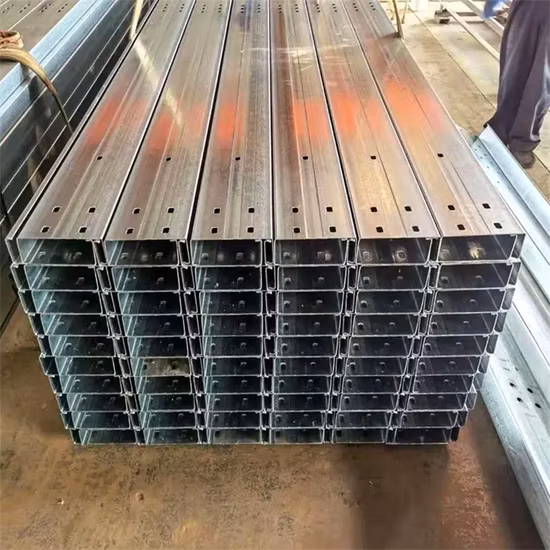 Profilé en acier galvanisé de profilé en acier de structure en acier doux CU Channel Z Purlin pour matériau de construction