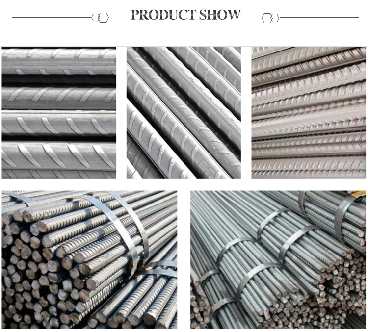 Hrb355 HRB400 HRB500 6mm 8mm 10mm 12mm 16mm 20mm Hot Rolled Iron Rod Deformed Reinforcing Bar Steel Rebar for Construction