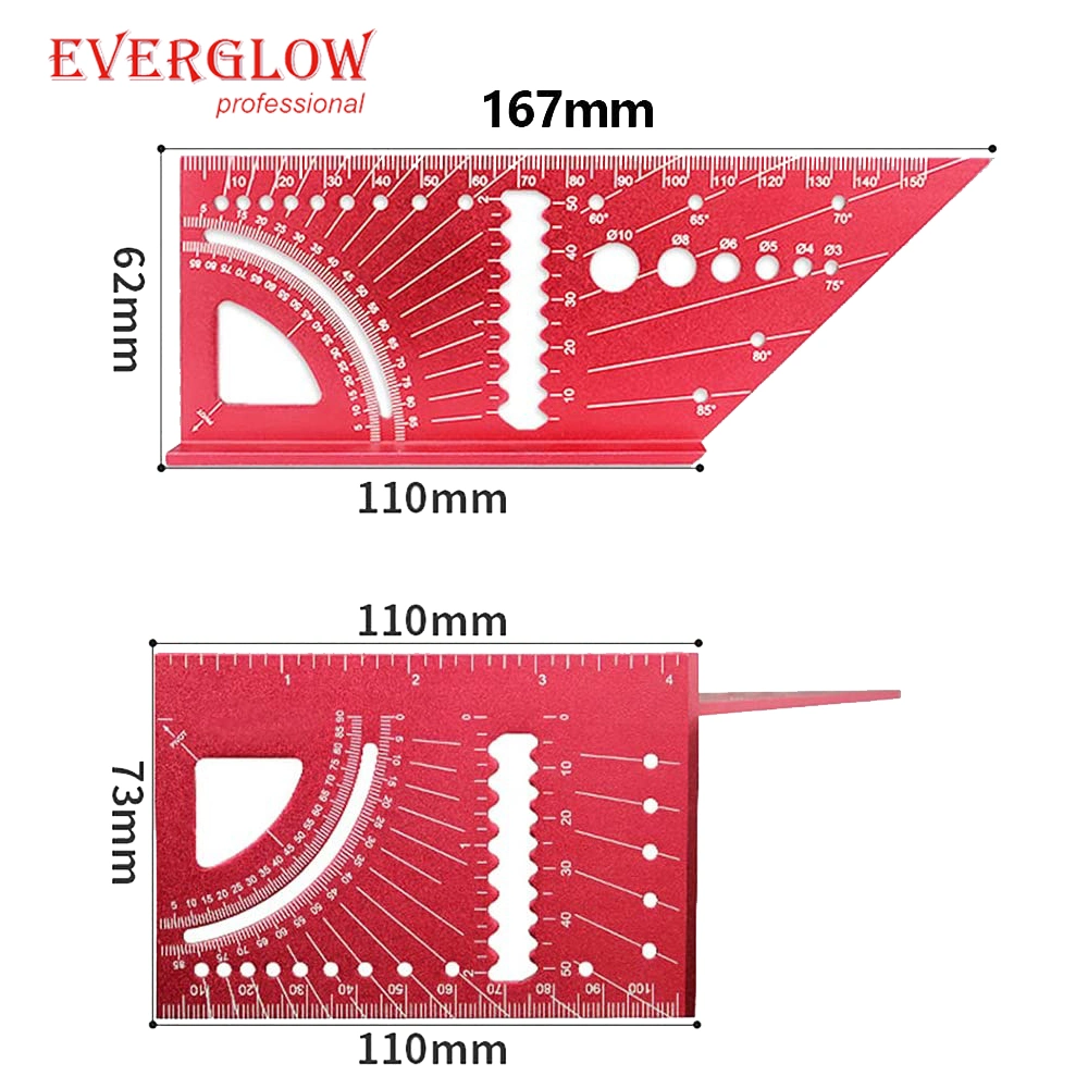 L-Shape Metric Aluminum Ruler Angle Measuretools