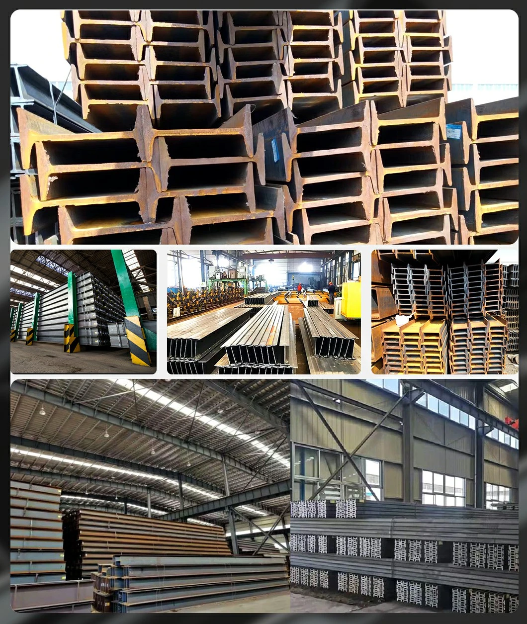 Factory Direct Sale Steel I/H Beam Q235 ASTM A36 Carbon Steel H Beam Mild Iron Steel Construction Building H Shape Steel Beam